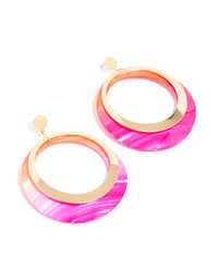 Gold Two Toned Drop Earrings - link has visual effect only
