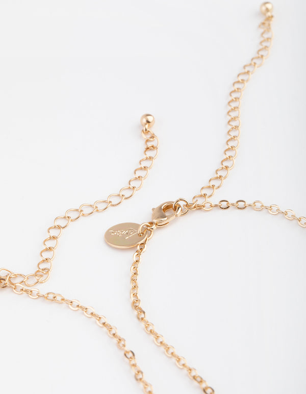 Gold Best Friend Crescent Moon Necklace Pack