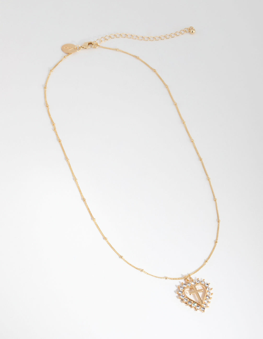 Gold Cross My Heart Necklace