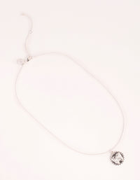 Silver Plated Butterfly Coin Necklace - link has visual effect only