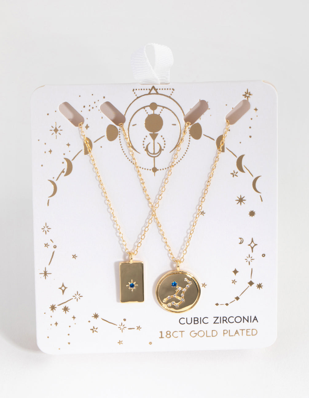 18ct Gold Plated Cubic Zirconia Virgo Necklace Set