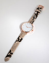 Gold Snake PU Strap Watch - link has visual effect only