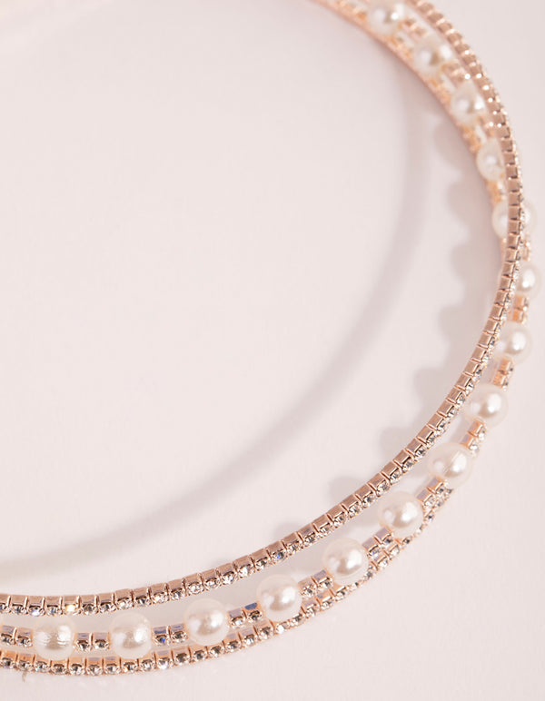 Rose Gold Diamante Cupchain Choker