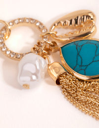 Gold Disc & Charm Layered Necklace - link has visual effect only