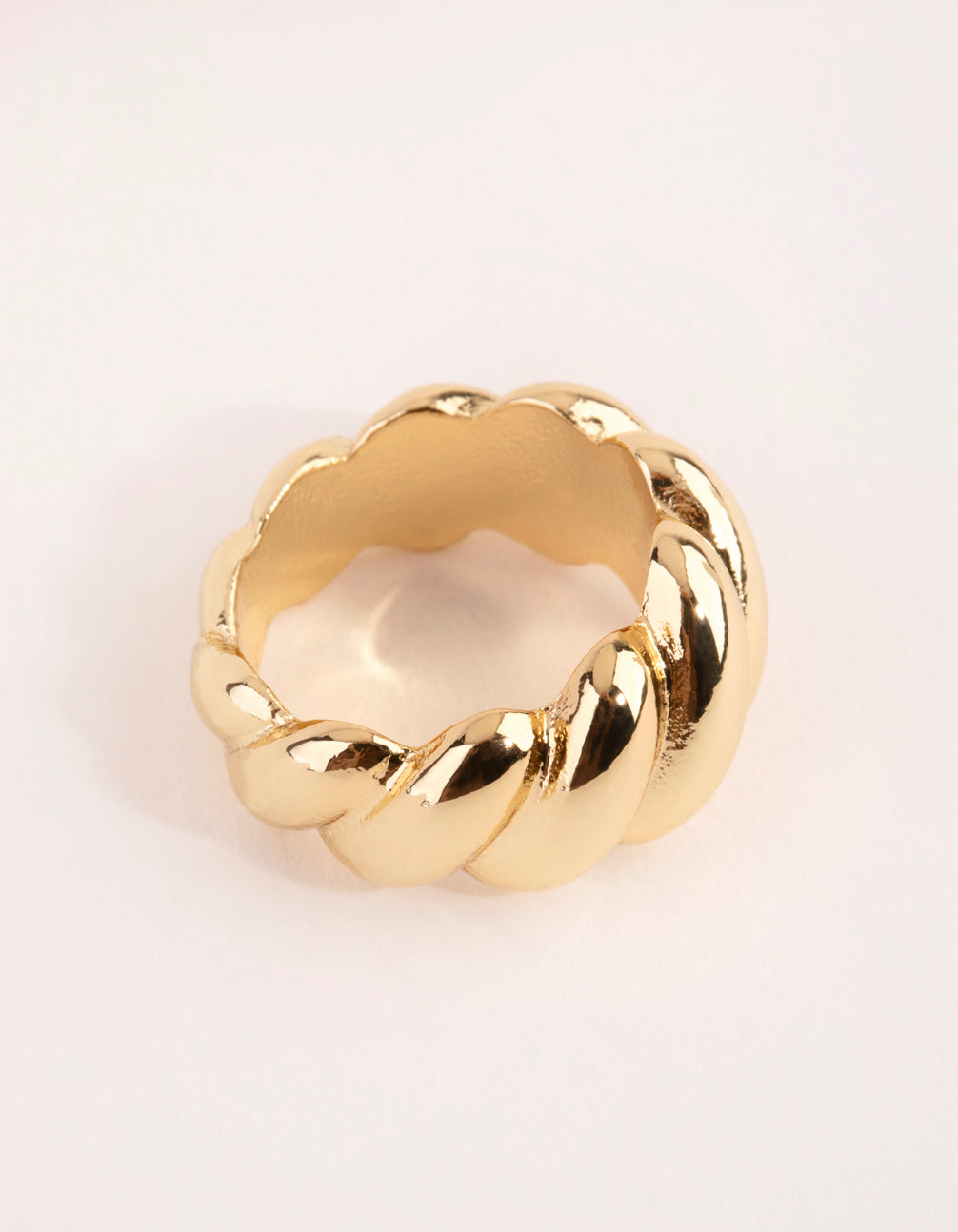 Gold Plated Croissant Ring