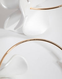 Gold Pearlised White Flower Hoop Earrings - link has visual effect only