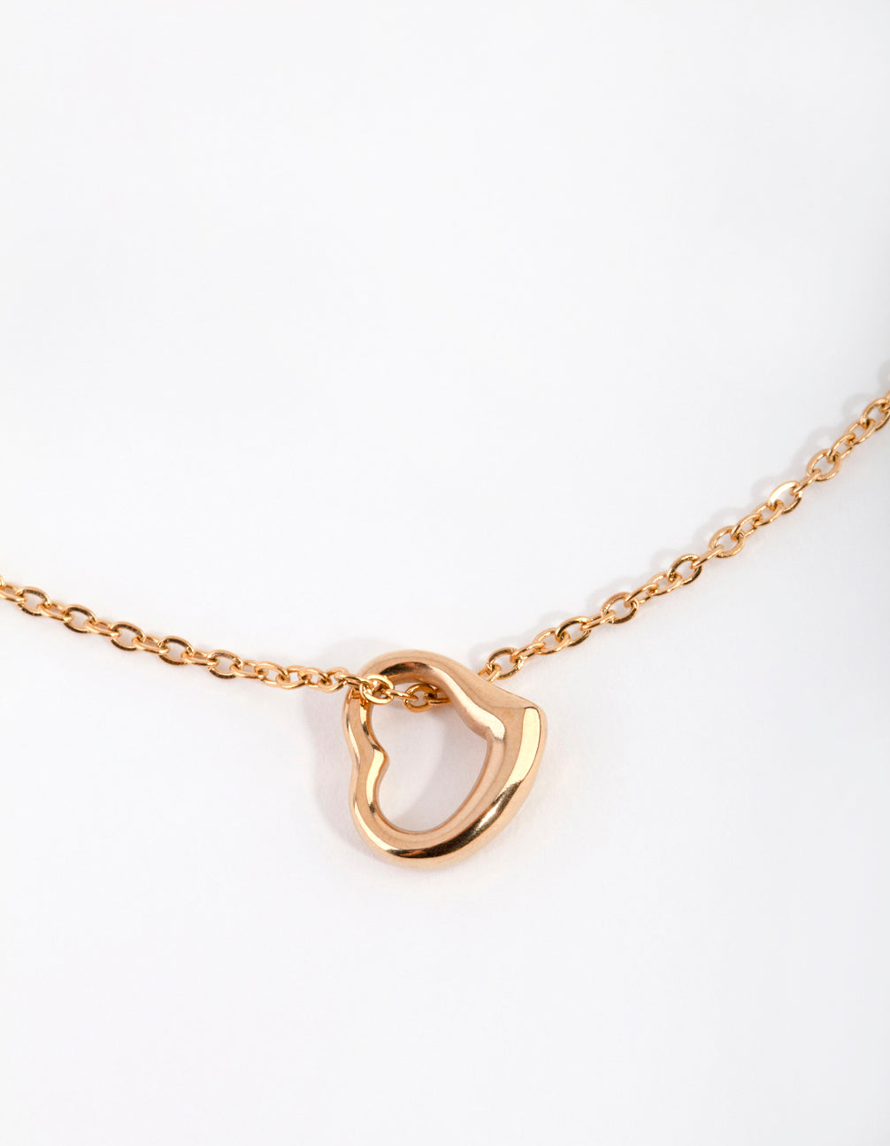 Gold-Plated Surgical Steel Open Heart Necklace