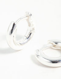 Sterling Silver Mini Chubby Huggie Earrings - link has visual effect only