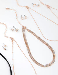 Rose Gold Choker & Earring Set - link has visual effect only
