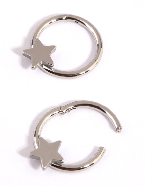 Surgical Steel Star Sleeper Earrings