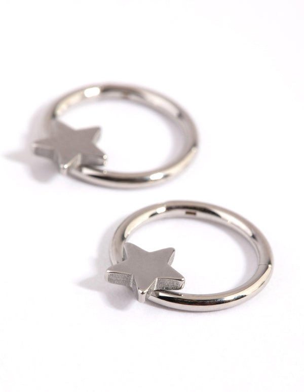 Surgical Steel Star Sleeper Earrings
