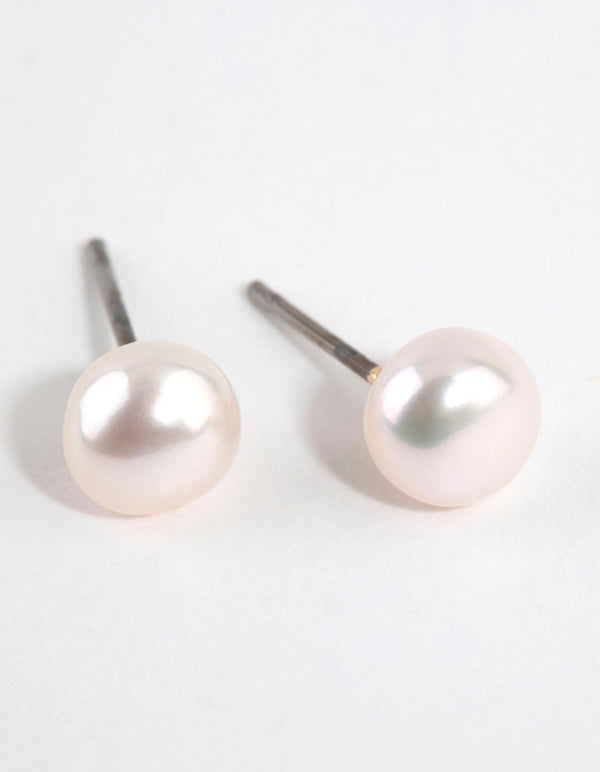 Gold Plated Freshwater Pearl Stud Earrings