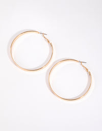 Gold Flat Hoop Earrings - link has visual effect only