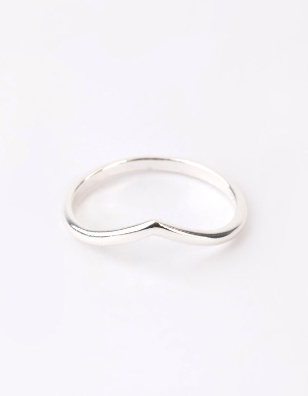 Sterling Silver Midi V Ring