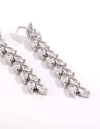 Silver Cubic Zirconia Marquise Drop Earrings - link has visual effect only
