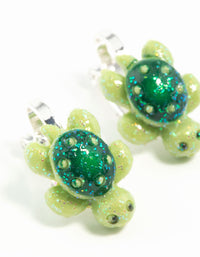 Silver Turtle Clip On Earrings - link has visual effect only