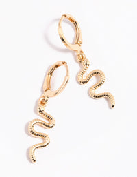 Gold Snake Huggie Earrings - link has visual effect only
