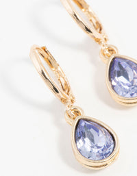 Purple Dainty Huggie Earrings - link has visual effect only