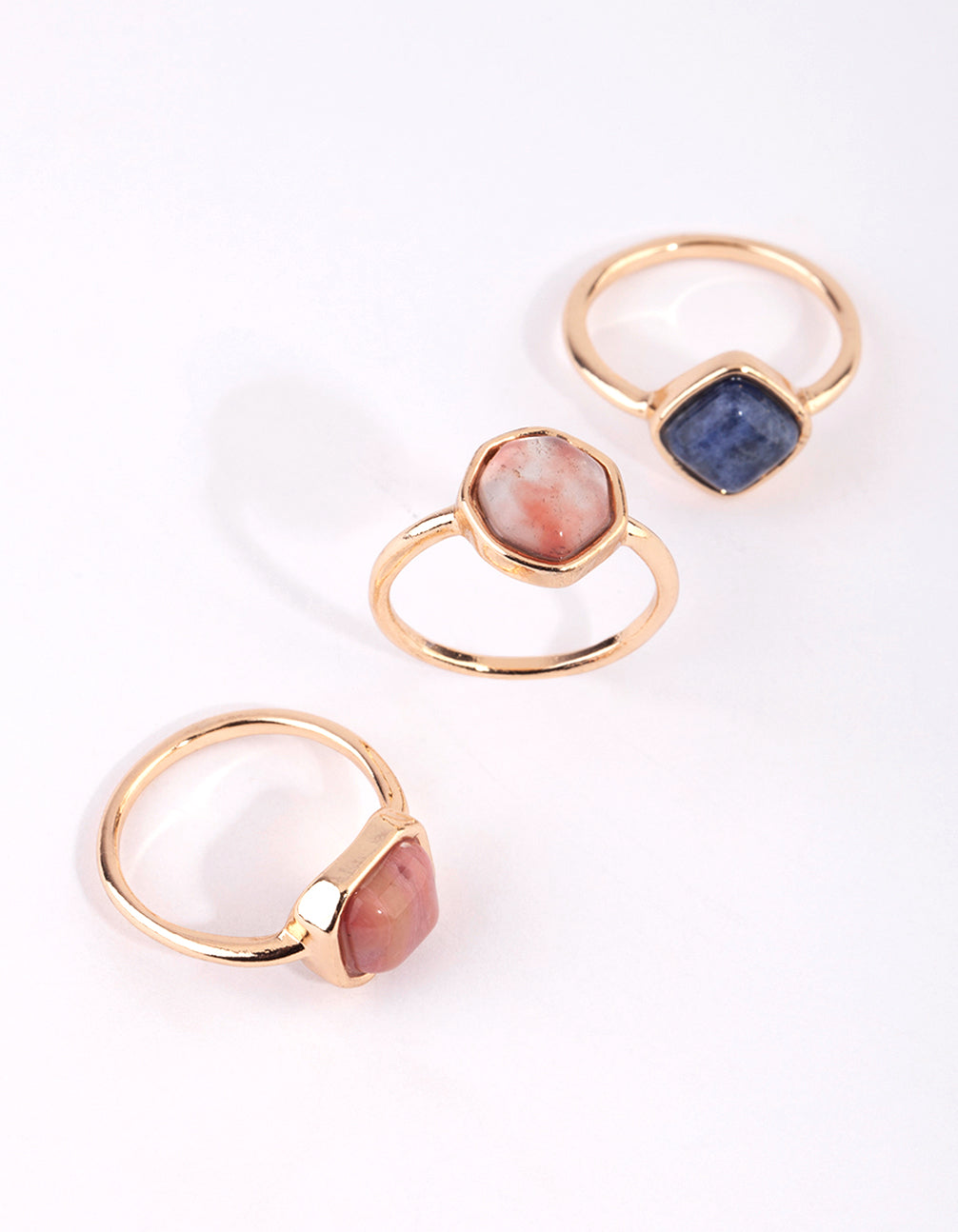 Gold Semi-Precious Ring Pack