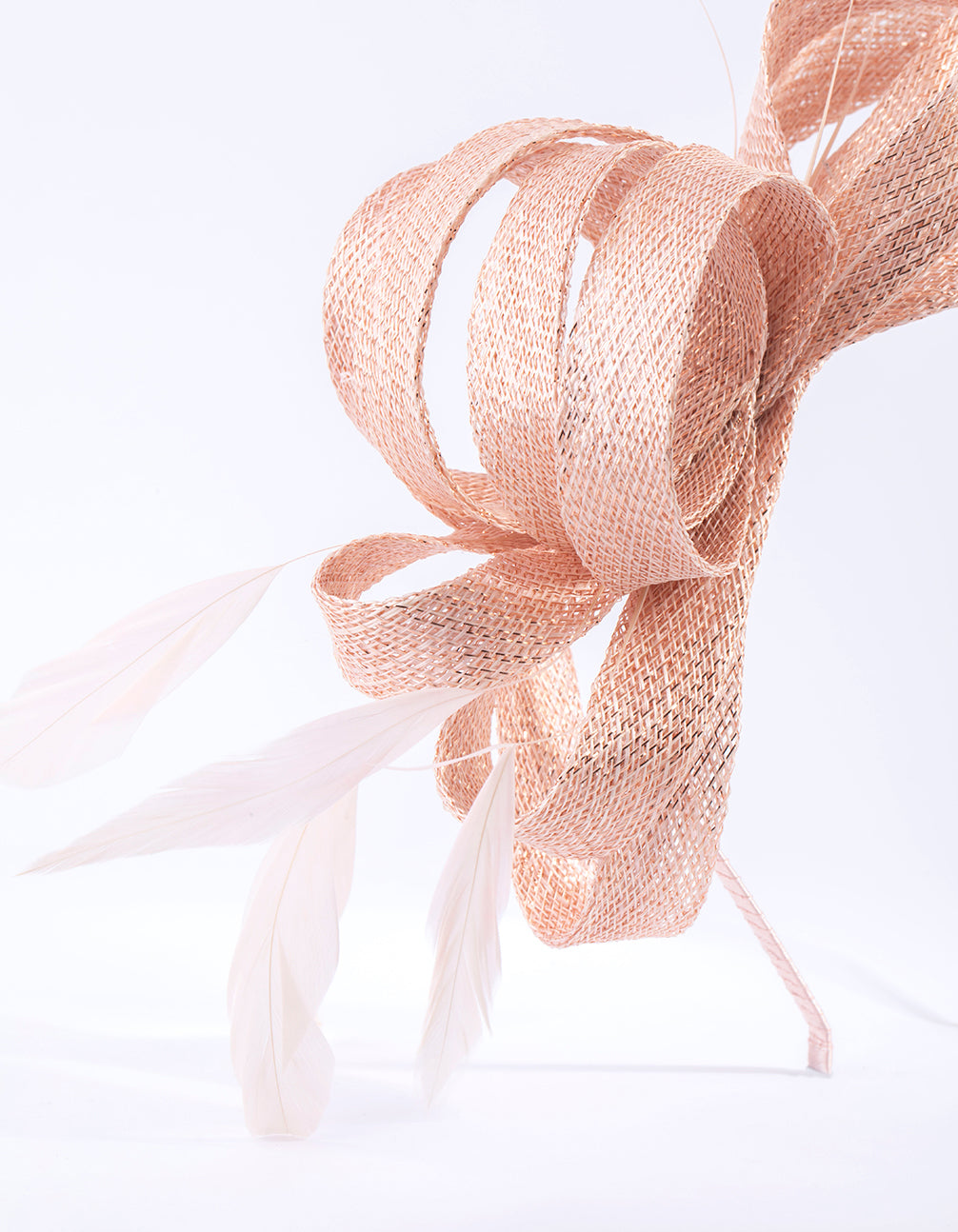 Pink Metallic Feather Alice Band