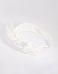 White Floppy Bow Alice Band - link has visual effect only