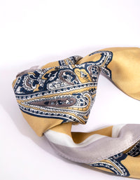 Fabric Paisley Border Print Scarf - link has visual effect only