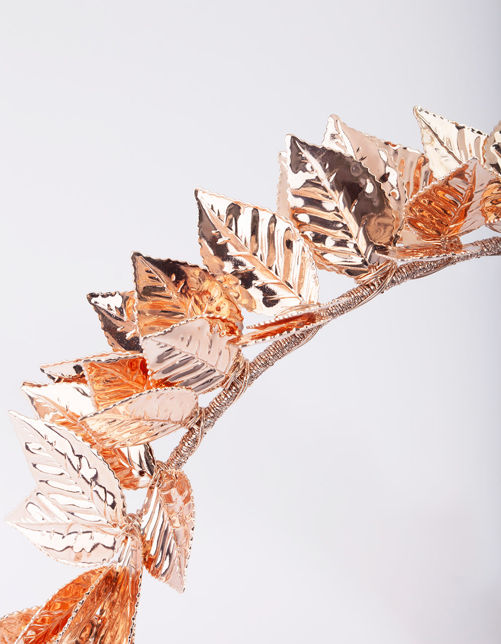 Rose Gold Fanned Leaf Alice Band