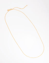 Gold Plated Long Figaro Necklace - link has visual effect only