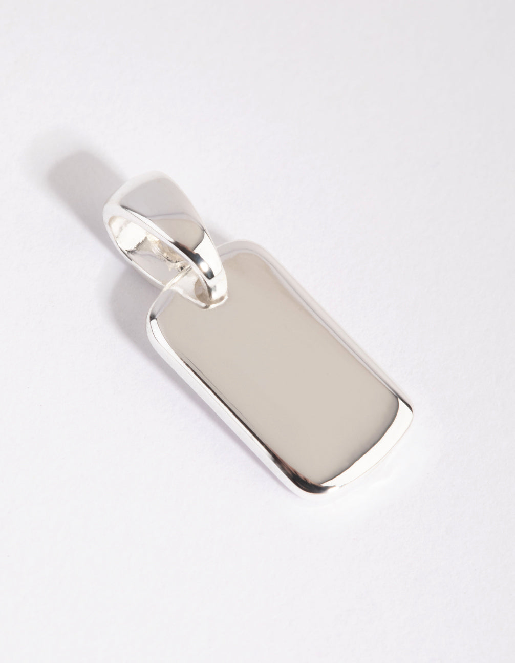 Silver Plated Mini Tag Charm