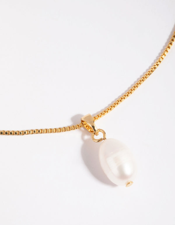 Gold Plated Freshwater Pearl Charm