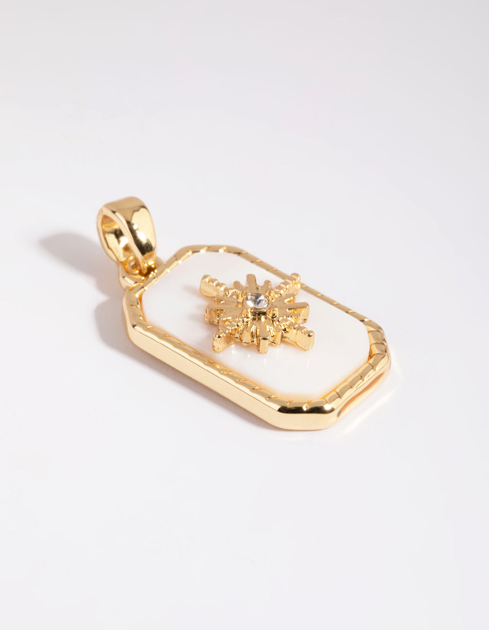 Gold Plated Shell Inlay Charm