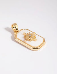 Gold Plated Shell Inlay Charm - link has visual effect only