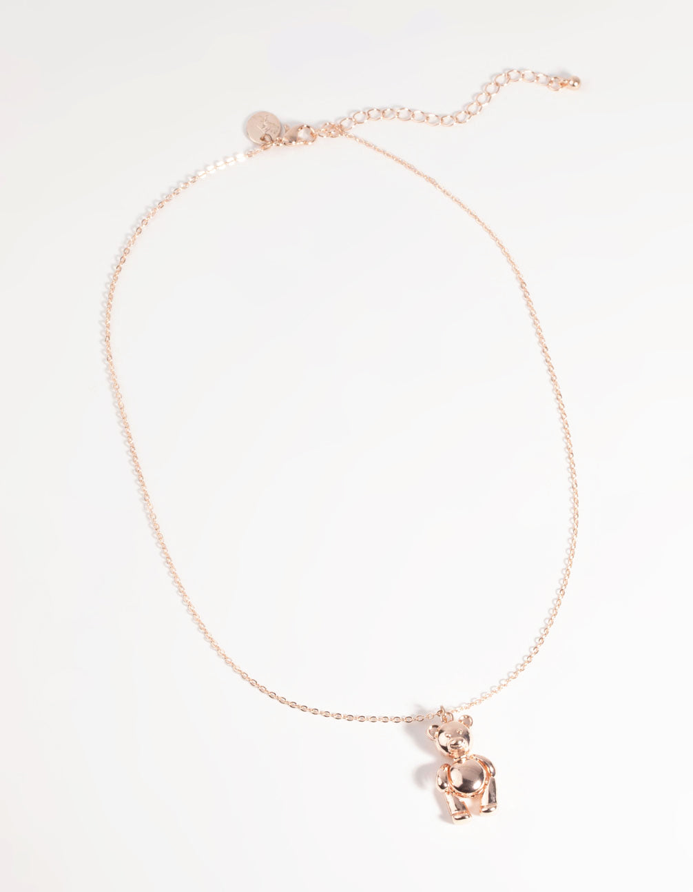 Rose Gold Teddy Bear Necklace