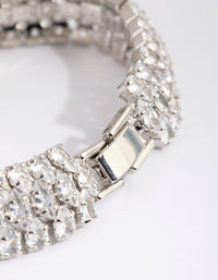 Silver Cubic Zirconia Tennis Bracelet - link has visual effect only