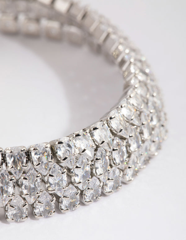 Silver Cubic Zirconia Tennis Bracelet