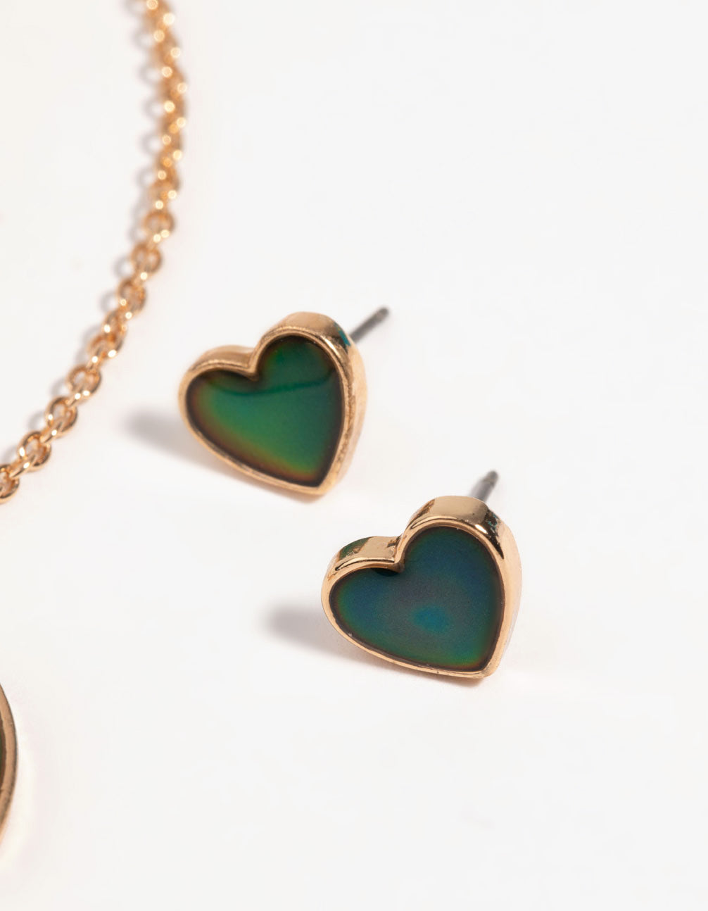 Kids Mood Heart Necklace & Earrings Set