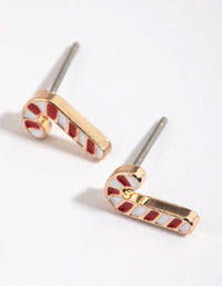 Kids Festive Santa & Candy Cane Necklace & Earrings Set - link has visual effect only