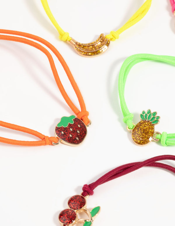 Kids Glitter Fruit Bracelet 5-Pack