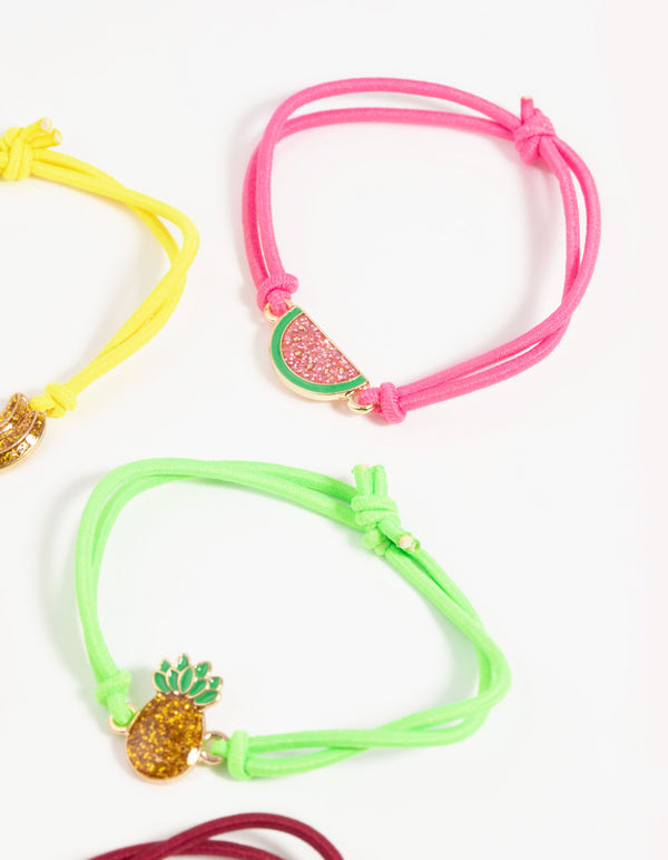 Kids Glitter Fruit Bracelet 5-Pack