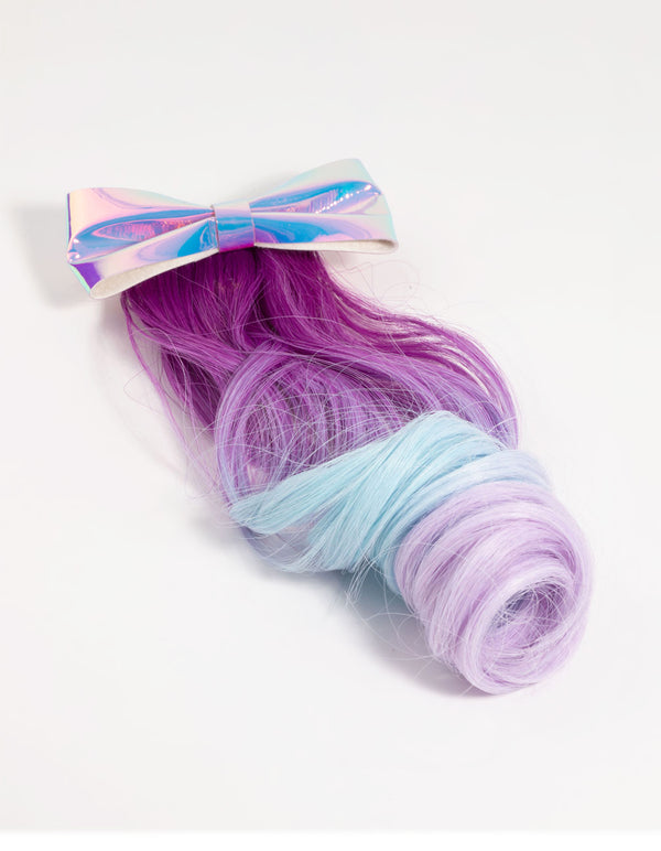 Kids Faux Hair Bow Clip