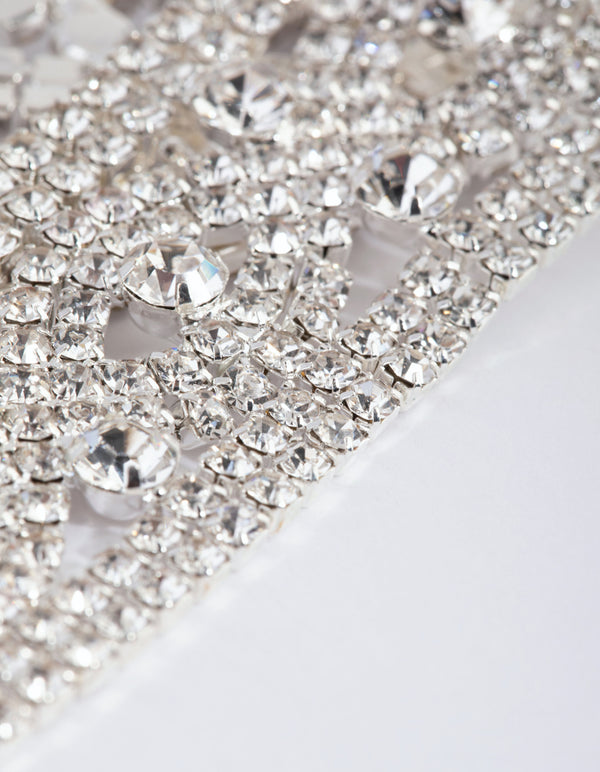 Silver Diamante Statement Choker