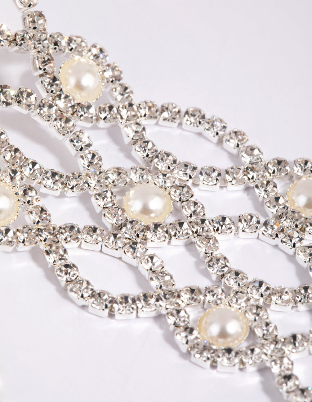Silver Pearl Mesh Choker