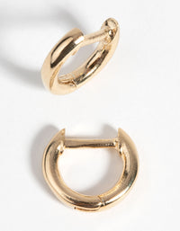 Gold Plated Sterling Silver Huggie Hoop Earrings - link has visual effect only