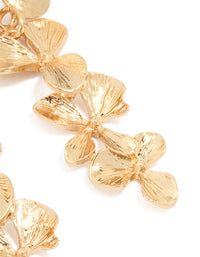 Gold Flower Drop Earrings - link has visual effect only