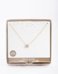 Gold Plated Bezel Pendant Necklace - link has visual effect only