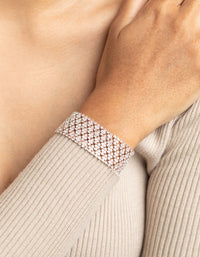 Rose Gold Diamante Statement Bracelet - link has visual effect only
