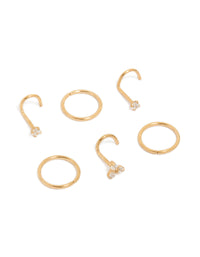 Titanium Diamante Nose Studs - link has visual effect only