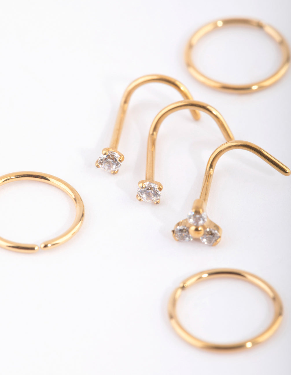 Titanium Diamante Nose Studs