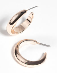 Rose Gold Hollow Huggie Earrings - link has visual effect only