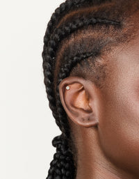 Gold Plated Titanium Flat Back Earrings With Single Flat Bar & Interchangeable Ends 6-Pack - link has visual effect only